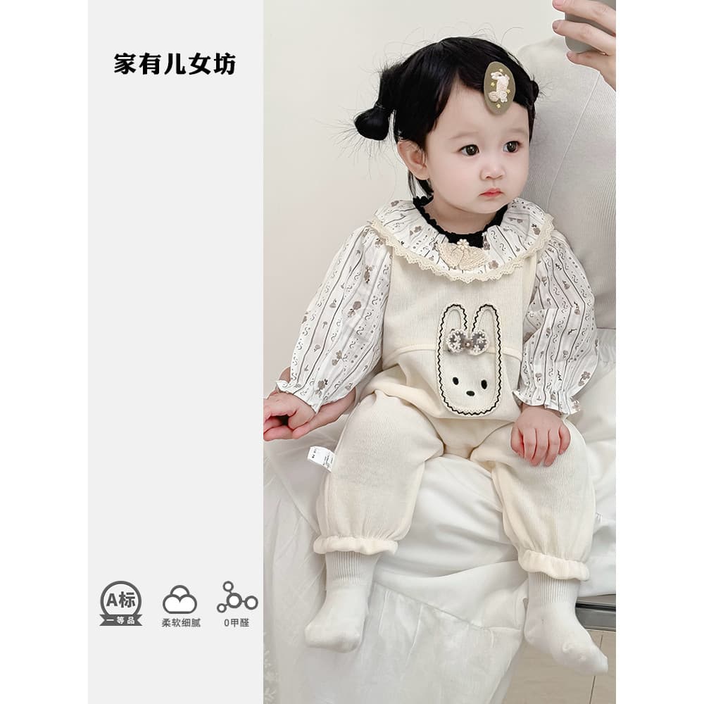2025 roupas de bebê primavera outono bebê menina macacão de uma peça princesa moda pequena idade mensal menina Outing ro