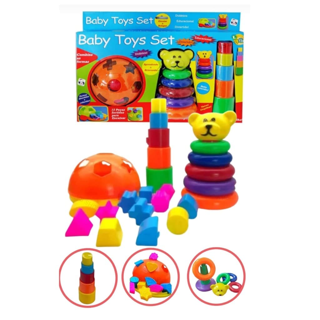 Brinquedo Didático Educativo Divertido P/ Bebe Brinquedo De Encaixe Baby Toys Set Pica Pau
