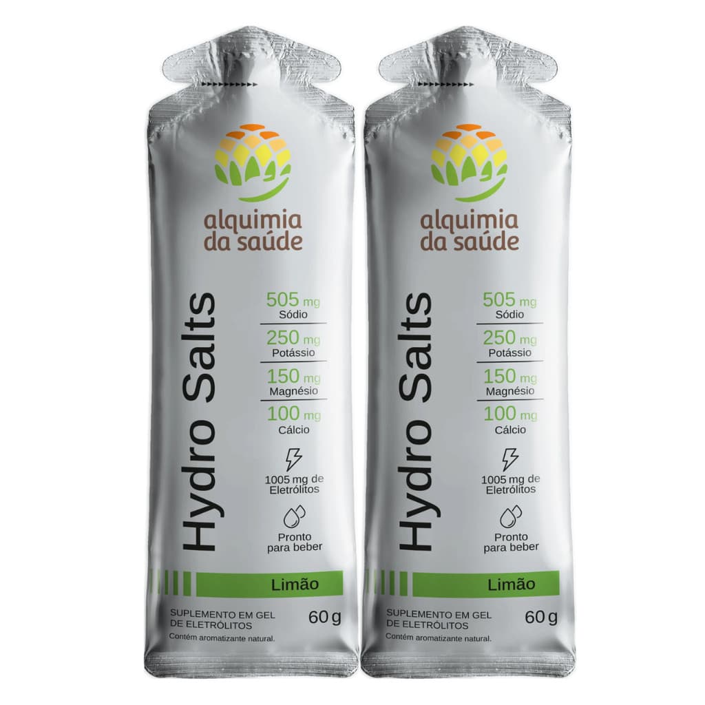 2x Eletrólitos Hydro Salts Alquimia da Saúde Limão 10un 60g