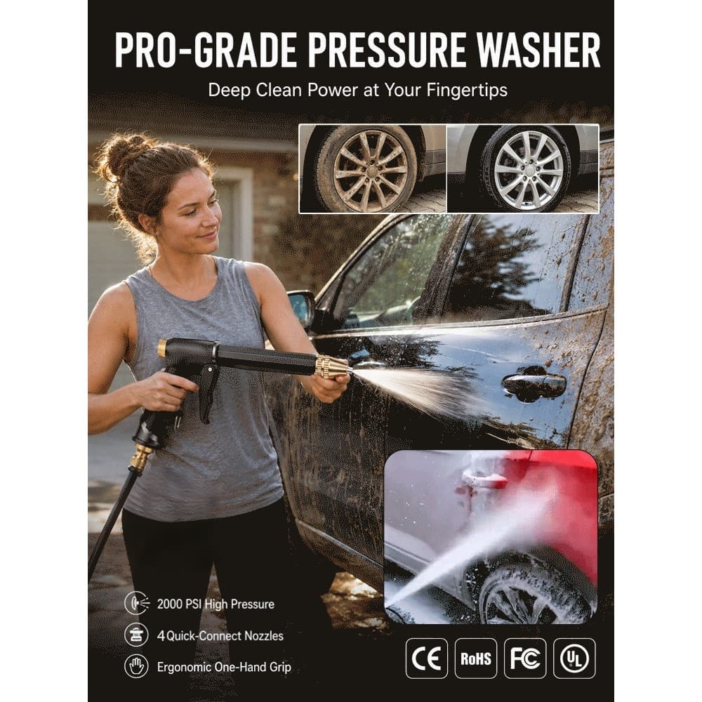 [Ideal para Carros] Conjunto de água de alta pressão para lavagem de carros / Kit de Limpeza / Pistola de Água Alta