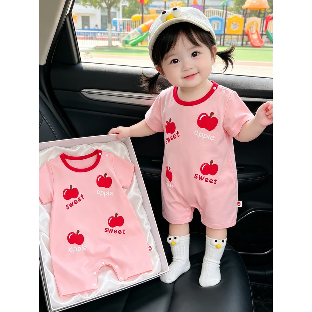 0-2 anos de idade bebê roupas de verão macacão bonito roupas da menina do bebê fino de manga curta bebê menino verão Out