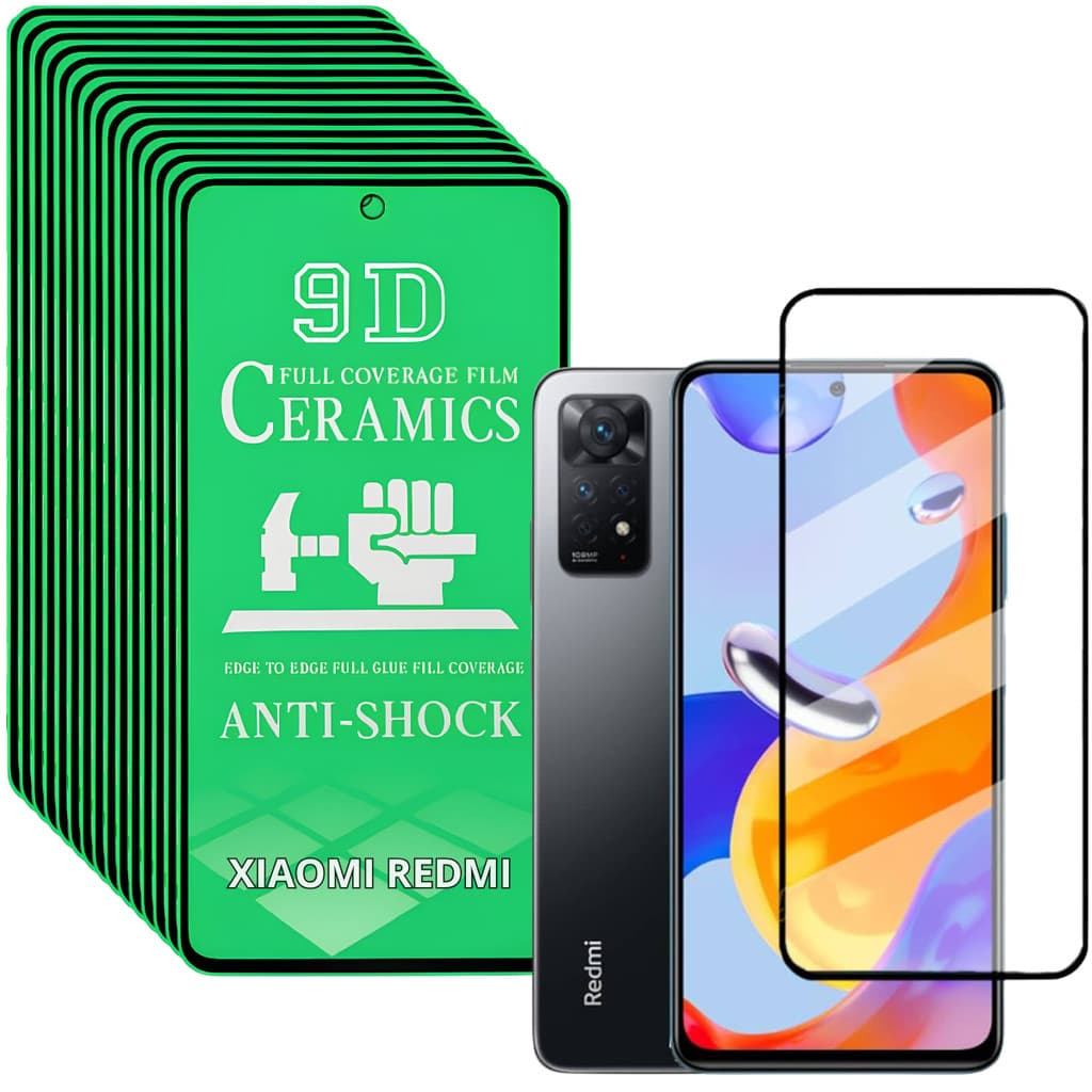 Kit com 25 Películas de Cerâmica 3D/9D para Smartphones Xiaomi Redmi + Kit Limpeza