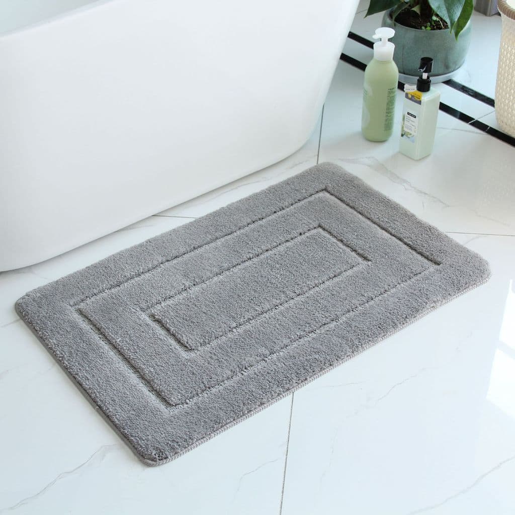 Novo estilo de microfibra sala de estar tapete de banheiro absorvente antiderrapante entrada de banheiro tapete resisten