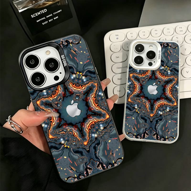TPU anti-queda Capinha para iPhone 17/16/15/14/13/12 Pro Max Capa de celular premium gratuita com logotipo em metal