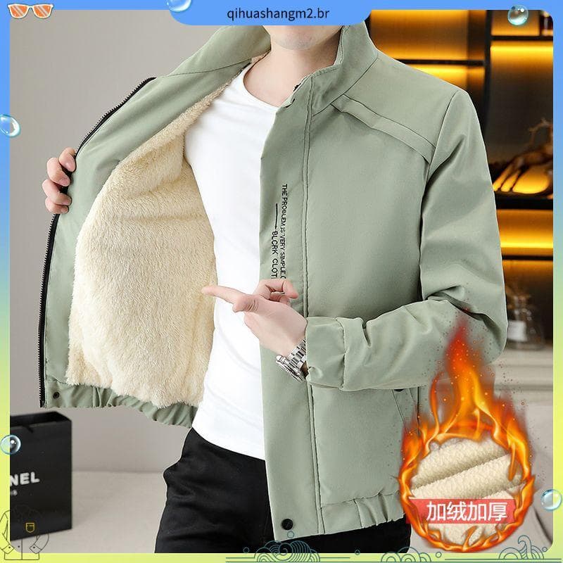 Outono inverno algodão acolchoado jaqueta masculina velo-acolchoado quente genuíno jaqueta masculina Casual juventude bo