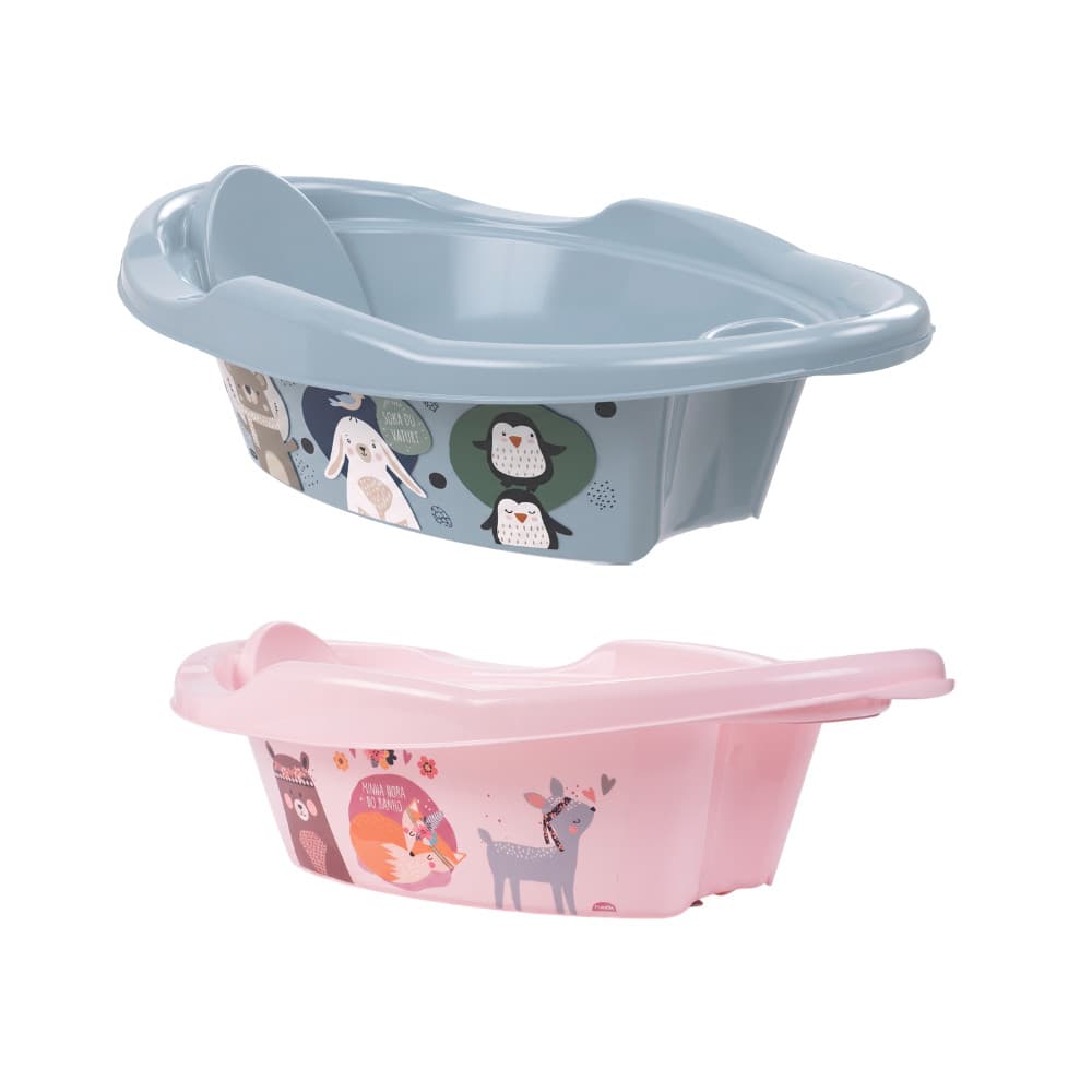 Banheira Infantil 21 Litros P/ Bebê Criança C/ Ralo Escoamento Saboneteira Design Anatômico Plástico Resistente