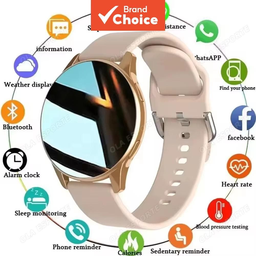 Tela Amoled Feminina Chamada Bluetooth Smartwatch Relógio Inteligente Freqüência Cardíaca Monitoramento De Pressão Arter
