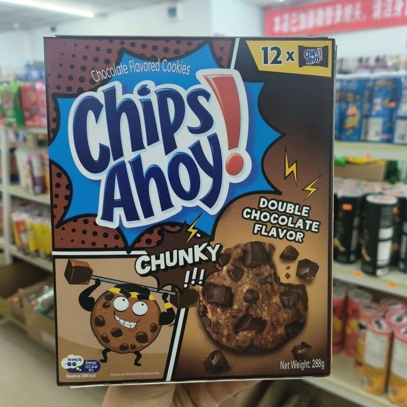 Hong Kong Daigou Chips Importados Ahoy Chips Ahoy Biscoitos Duplos de Chocolate Biscoitos Lanches Casuais 288g8-13-17