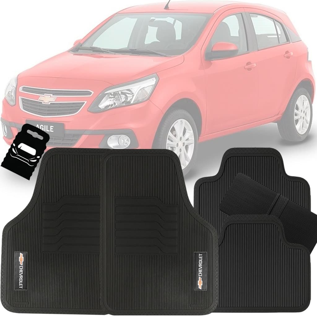 Tapete Automotivo Universal Borracha Agile 2010 2011 2012 2013 2014 2015 2016