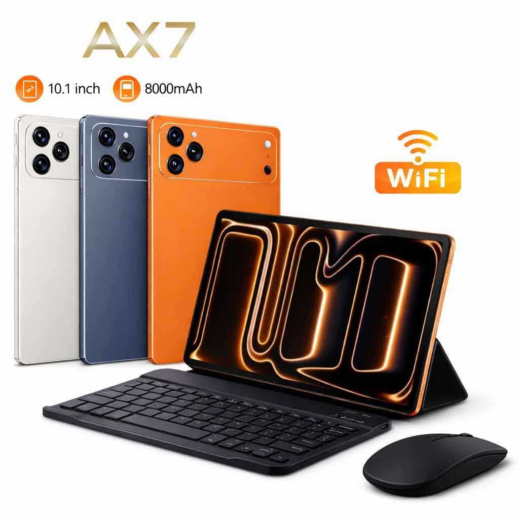 Tablet  10.1" Android 13 32GB(ROM)+ 4GB RAM com Teclado, Mouse, Capa e Caneta Stylus – Dual SIM 4G/5G