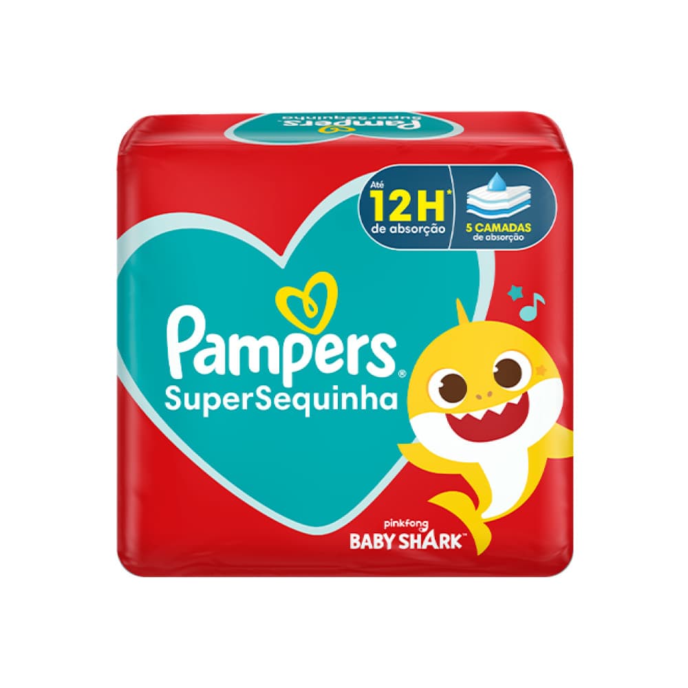 Fralda Pampers Super Sequinha Tam M 6-10kg 18 Un