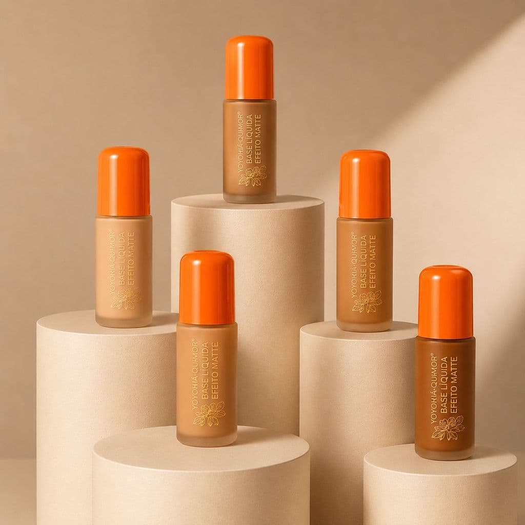BASE Líquida Matte YOYO MAQUIAMOR Cover Up 30ml Acabamento Uniforme e Natural / Beleza e Maquiagem