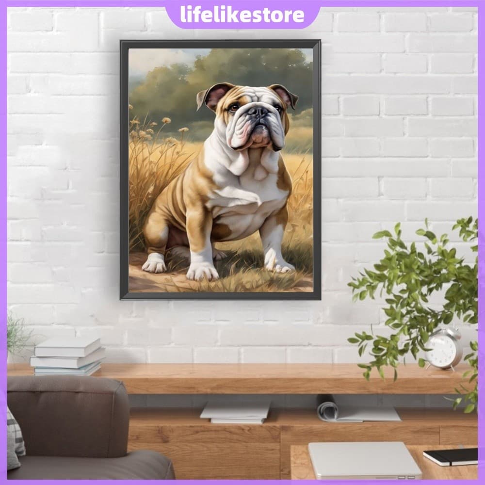 Kit De Pintura De Diamante Para Cachorro 5D Broca Redonda Strass De Resina Atividade De Arte DIY [lifelikestore.br]