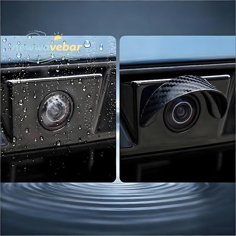 [HENGHOME] Capa De Chuva Para Câmera Baup De Carro Padrão De Fibra De Carbono Protetor Antirreflexo Autoadesivo Traseira