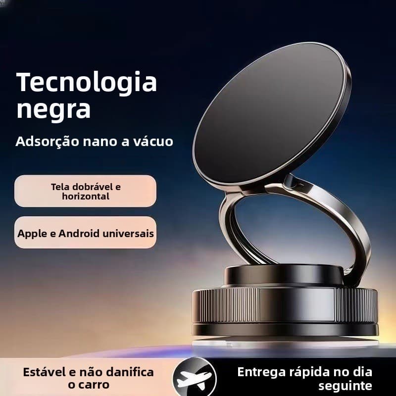 Suporte magnético para celular com ventosa a vácuo, suporte de celular para navegação em carro, suporte portátil dobráve