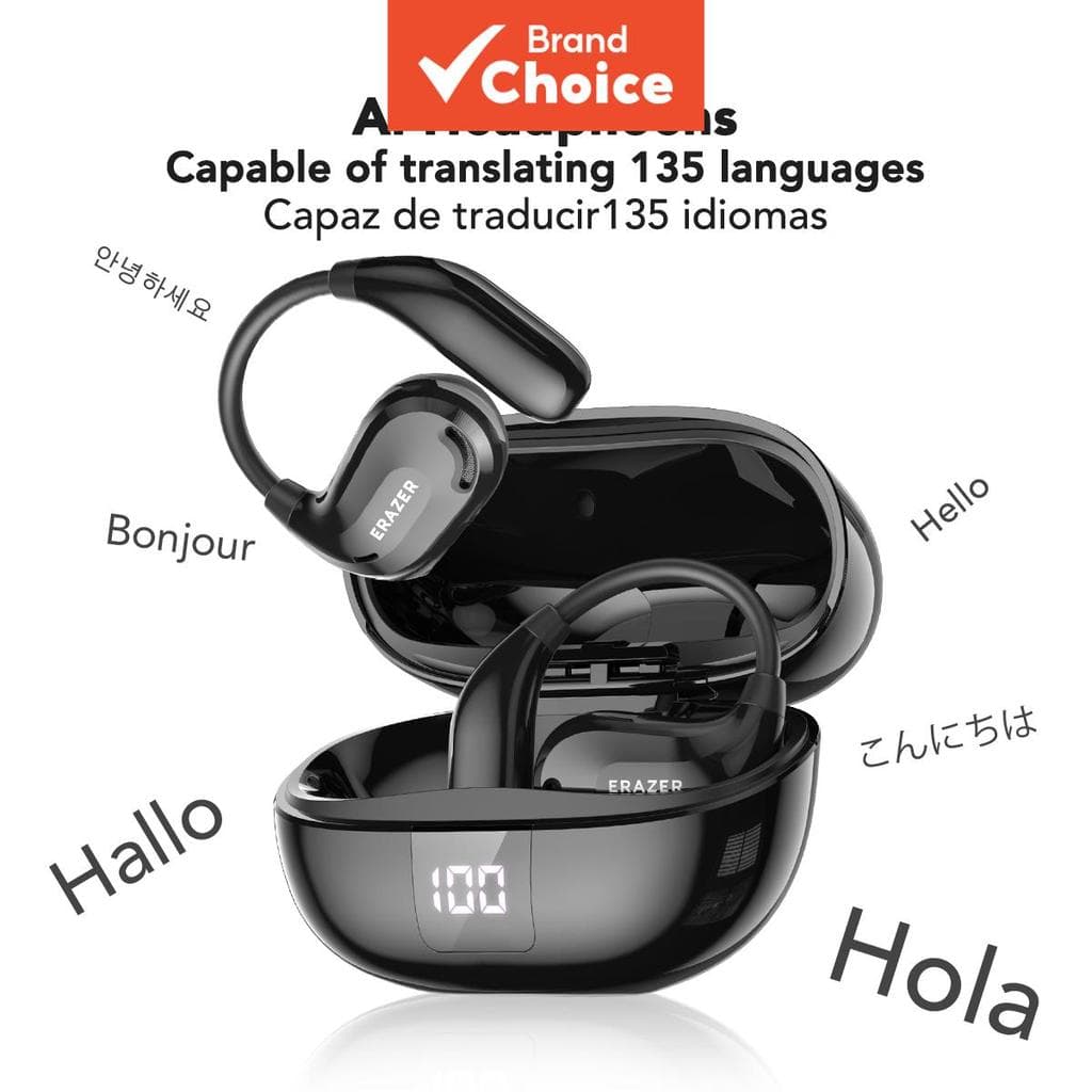 Fones de ouvido XT66 PRO AI Fones inteligentes Tradução em tempo real Música HIFI Bluetooth Fones de ouvido sem fio