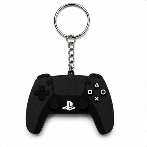 Chaveiro Controle Ps5 Gamer Videogame Personalizado 3d Preto