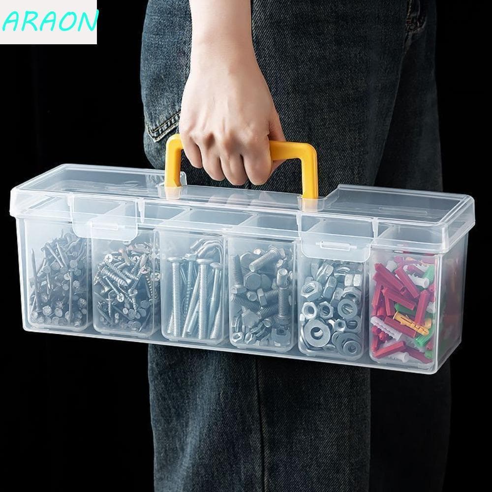 Conjunto De Caixa De Armazenamento De Peças De Ferramentas , 7 , 6 Caixas Pequenas , 1 Grande , Resistente Ao Desgaste ,