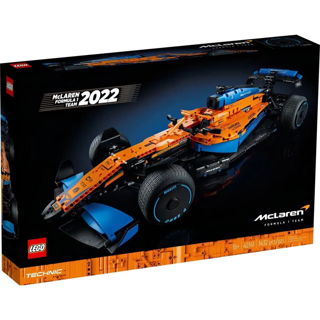 LEGO Technic 42141 McLaren F1 2022 1432 Peças Réplica de Fórmula 1 com Detalhes Realistas para Montar e Exibir