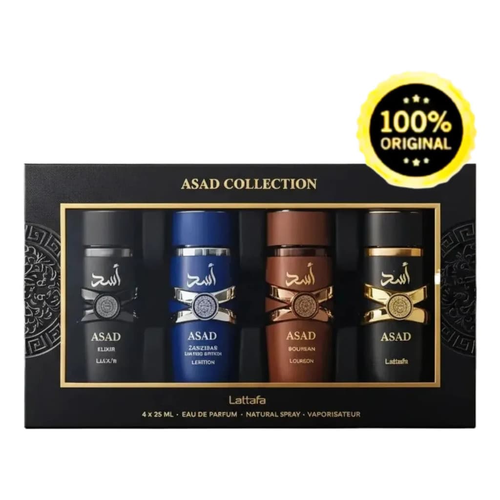 Kit Perfumes Asad Collection Masculino 4 Perfumes Miniaturas Importado Originais Lattafa