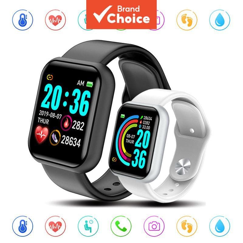 Saimili Relógio Inteligente Y68 Homens Mulheres Relógios De Pulso D20 Smartwatch Eletrônico Monitor De Fitness Presente 