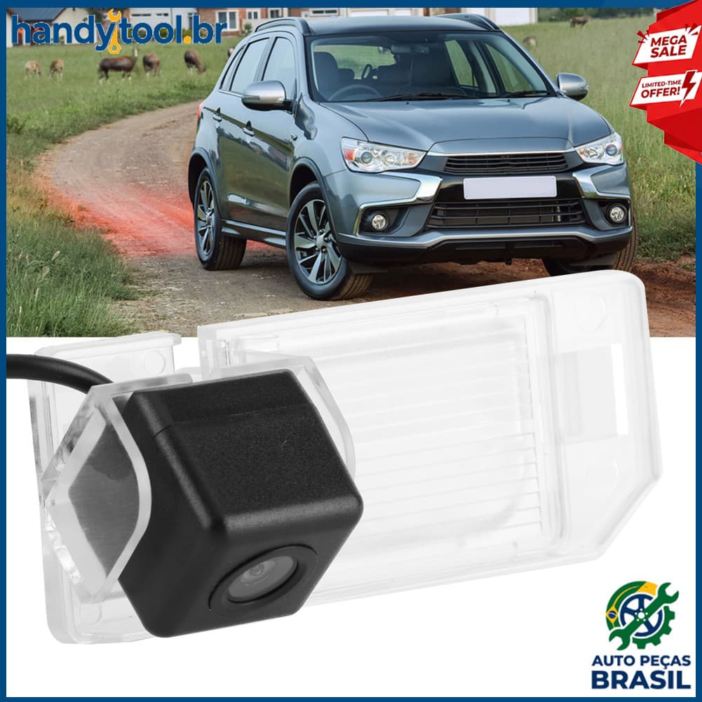 Handytool.br Câmera de ré para carro CCD HD Câmera de estacionamento de backup com visão traseira adequada para