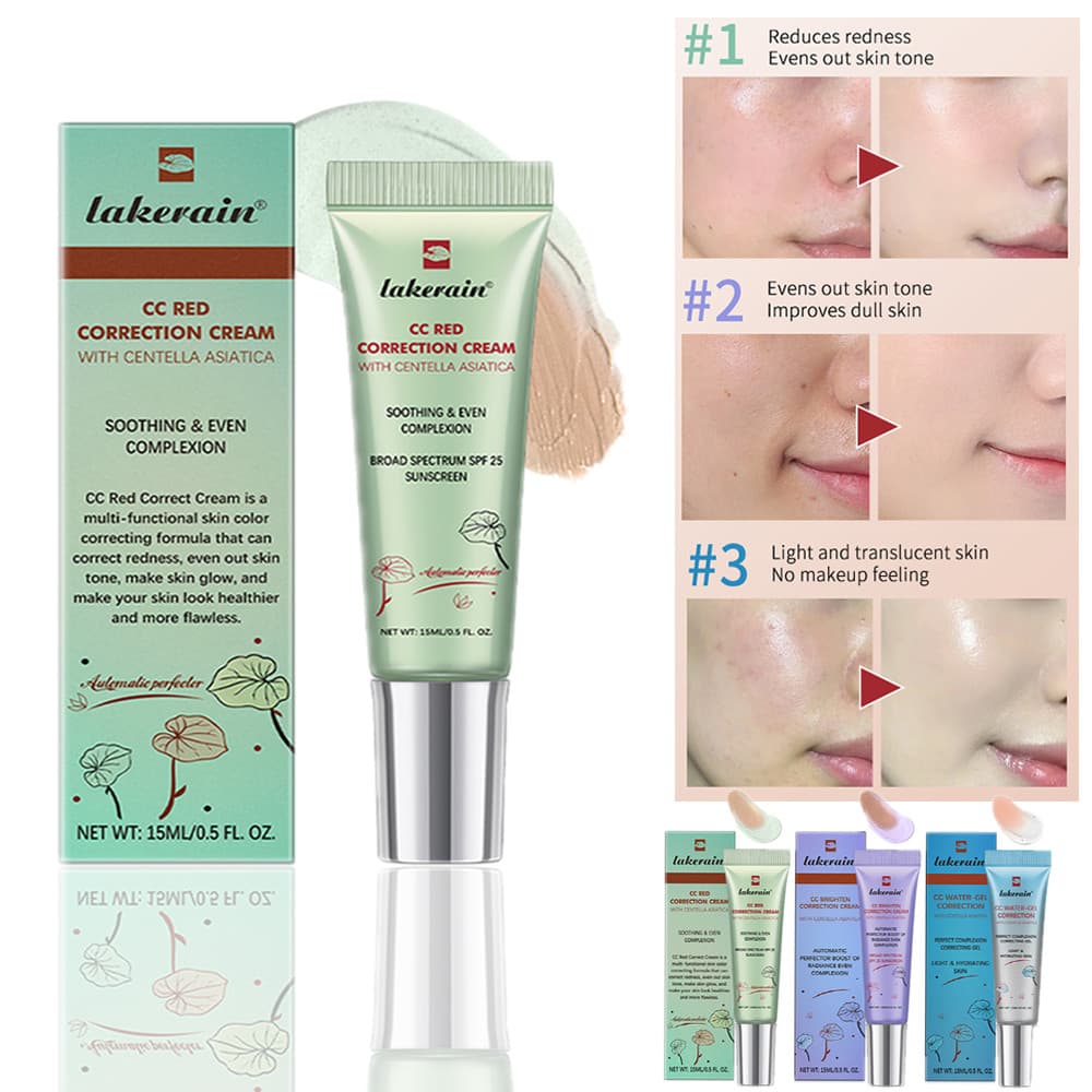 3 Pçs Escova Livre Mudança De Cor CC Creme Centella Base Líquida Coreana Facial De Longa Duração De Maquiagem