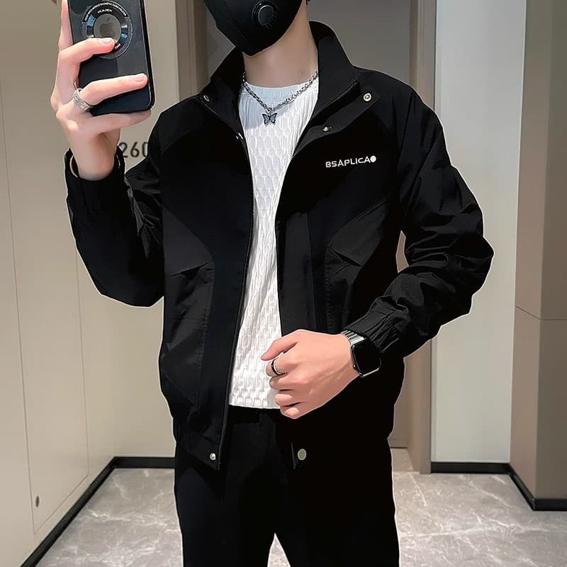 Street Wear rufião bonito macacão jaqueta masculina primavera outono na moda bordado jaqueta novo estilo masculino Casua