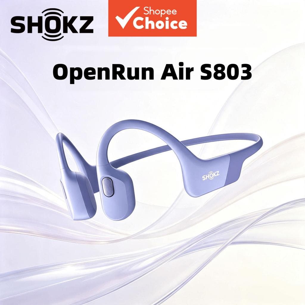 Fones de ouvido Shokz S803 Fones de ouvido Bluetooth de condução óssea Fones de ouvido abertos sem fio Microfone com