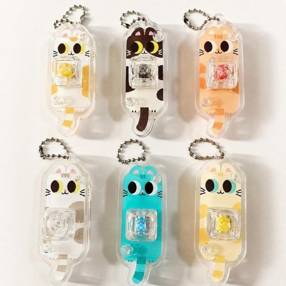 Chaveiro Brinquedo Fidget , Botões Mecânicos Táteis Teclado Mecânico , Bonito Mini Botão