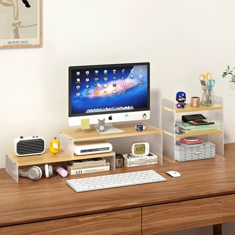 Monitor de computador desktop rack elevado Display do computador desktop monitor rack elevado suporte Base rack