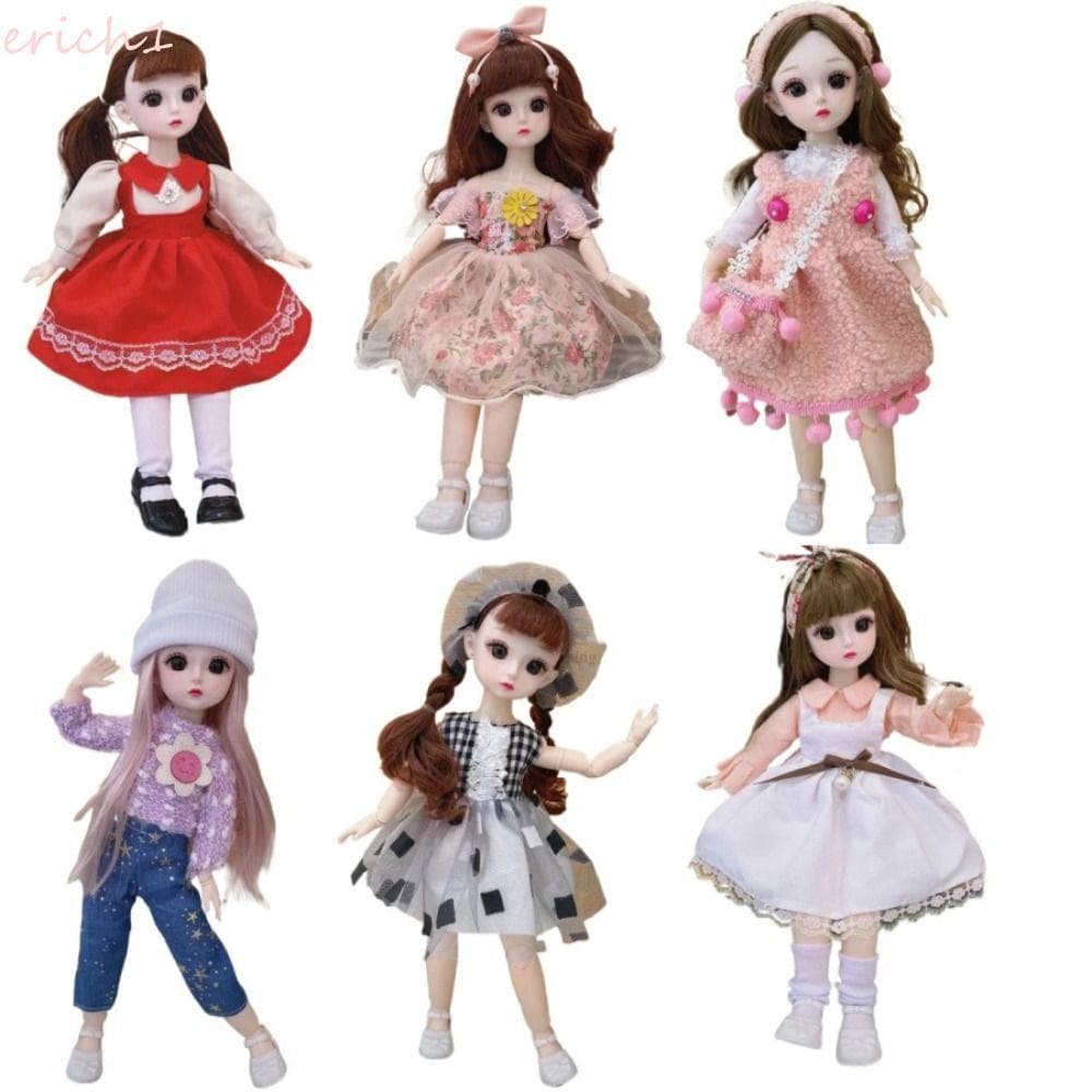 Bonecas De Bebê De 30 Cm , Com Roupas , Olhos Grandes , Boneca Princesa , Vestido Articulado BJD