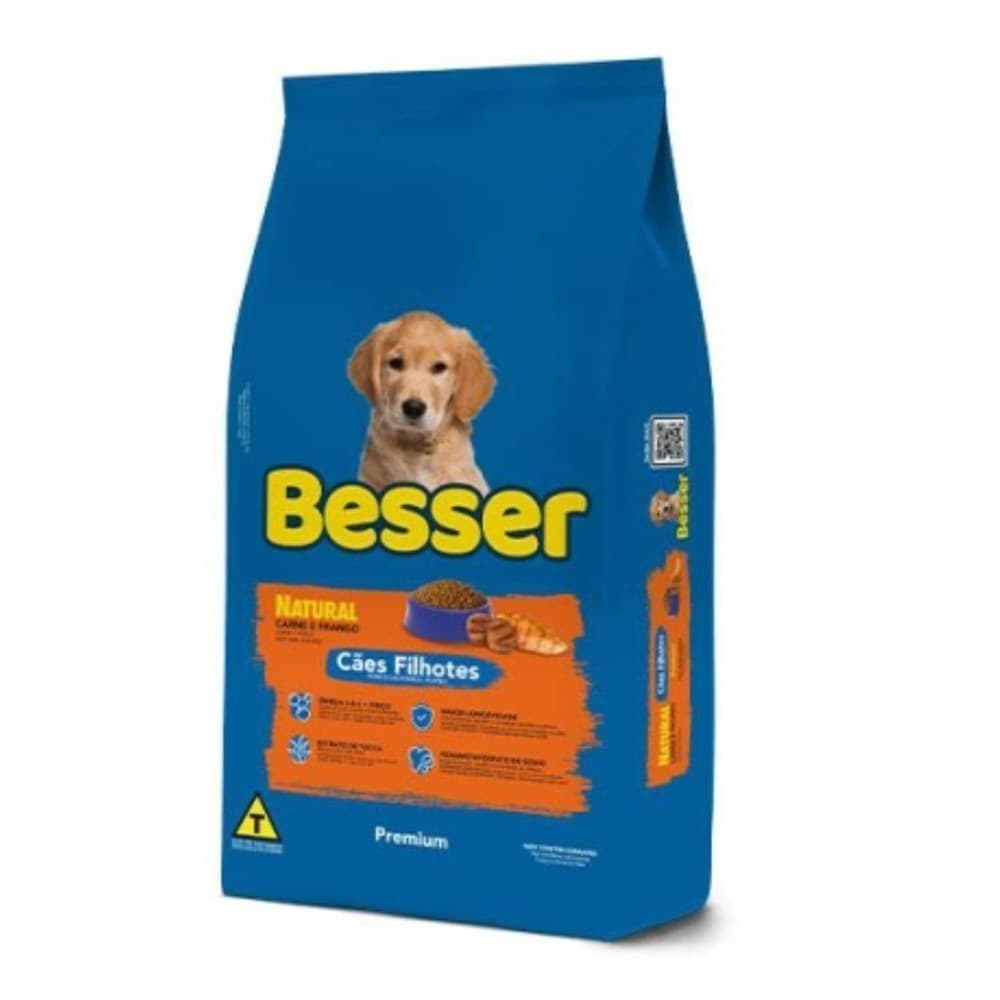 Besser Premium 20kg Ração Para Cachorro Filhotes Sabor Carne e Frango