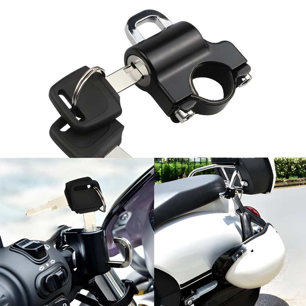 Trava De Segurança Do Capacete Antifurto Para Guidão Da Motocicleta Bike Trava Anti-Roubo Universal