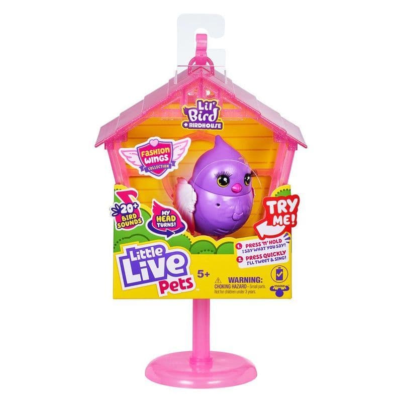 Little Live Pets Pássaro Roxo Na Casinha - Fun Divirta-se