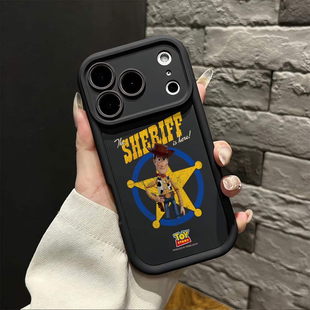 Capinha para iPhone 17/16/15/14/13/12 Pro Max Capa para celular Toy Story Woody Xerife capa macia à prova de quedas