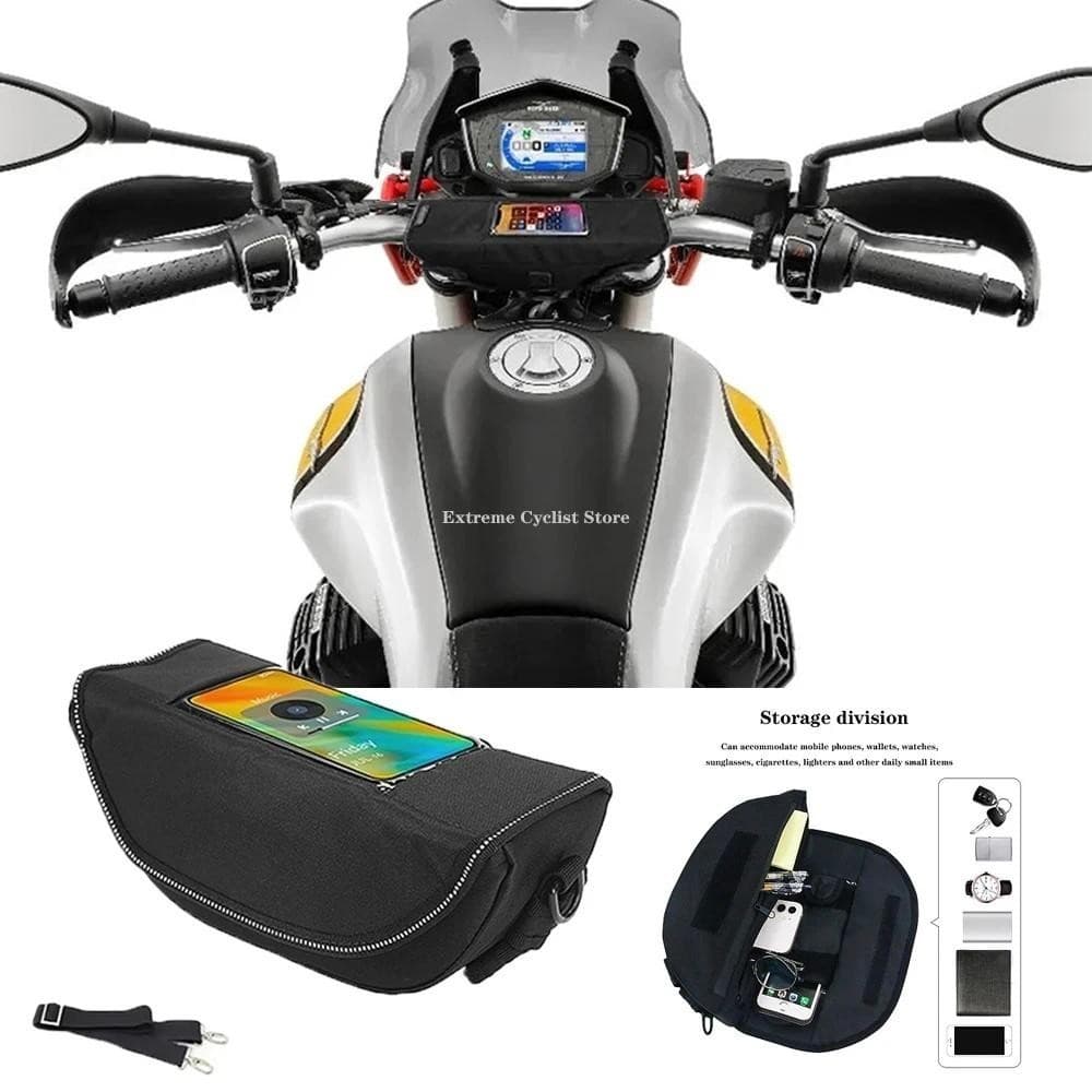 Para Moto Guzzi V85 TT V85TT Acessório Da Motocicleta À Prova Dwaterproof Água E Poeira Guiador Saco De Armazenamento Na