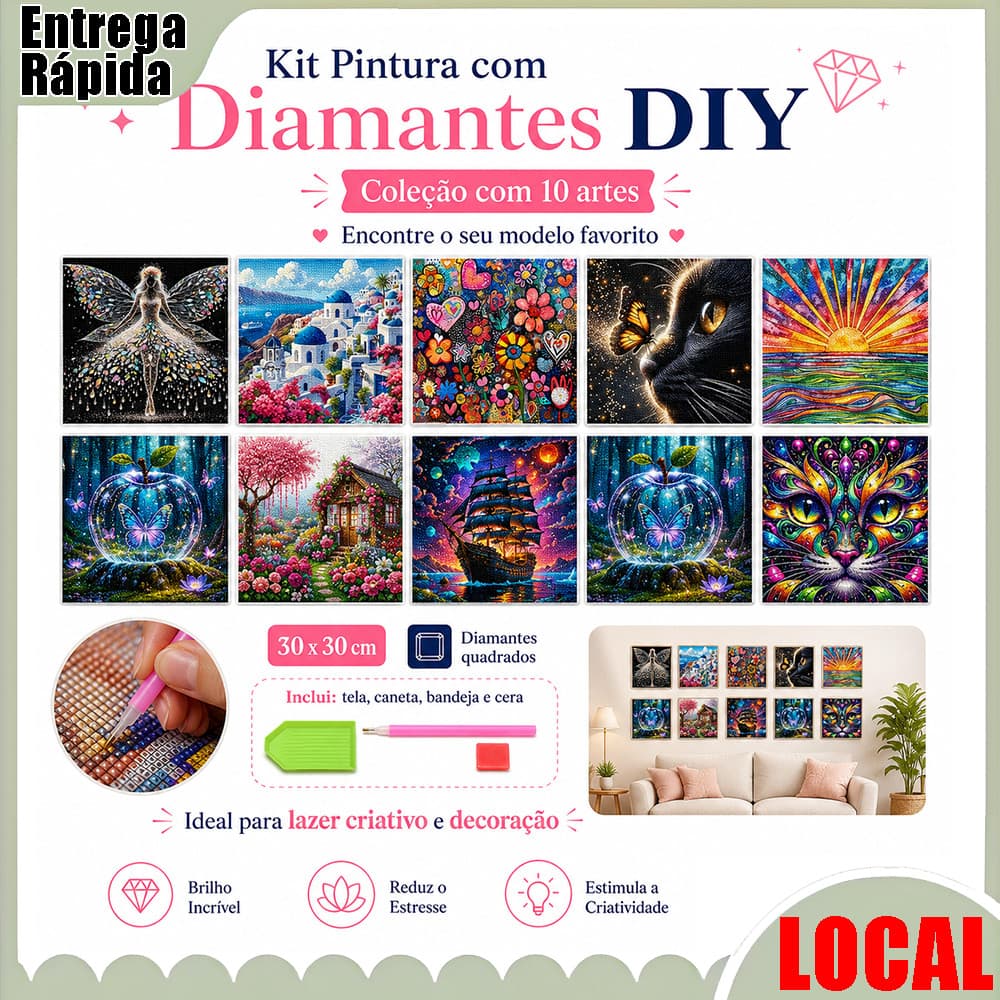 Conjunto de pintura diamante adulto 5D Padrão opcional 30x30cm Operação simples adequada para amantes feitos à mão