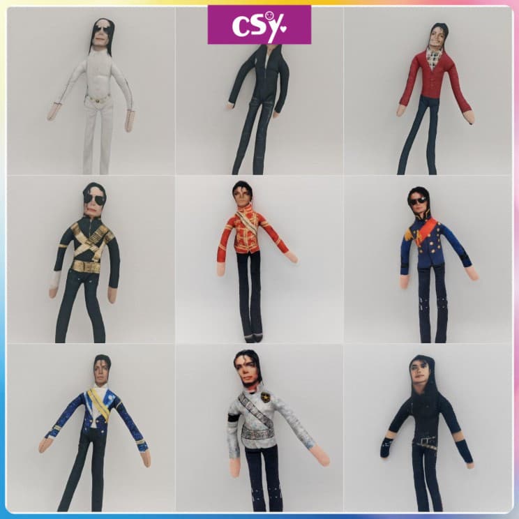 Boneco Michael Jackson Boneca Abstrata Pelúcia 28cm Fio Embutido Poseable Figura Articulada Criativo Presente Colecionáv