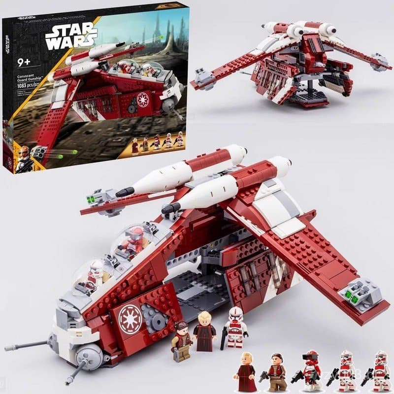1200 peças compatíveis com blocos de montar Lego, guerra cósmica, guardas de Coruscant, nave de combate, luta de transmi