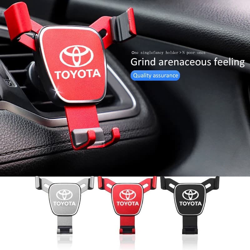 Suporte Universal para Telefone de Carro com Clipe para Saída de Ar e Logotipo Toyota, Personalizado para Camry, Corolla