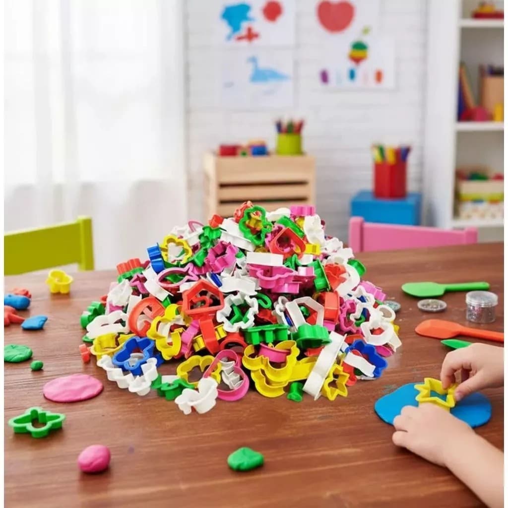 kit 10 a 100 Cortadores forminhas moldes para massinha de Modelar ou Biscoito