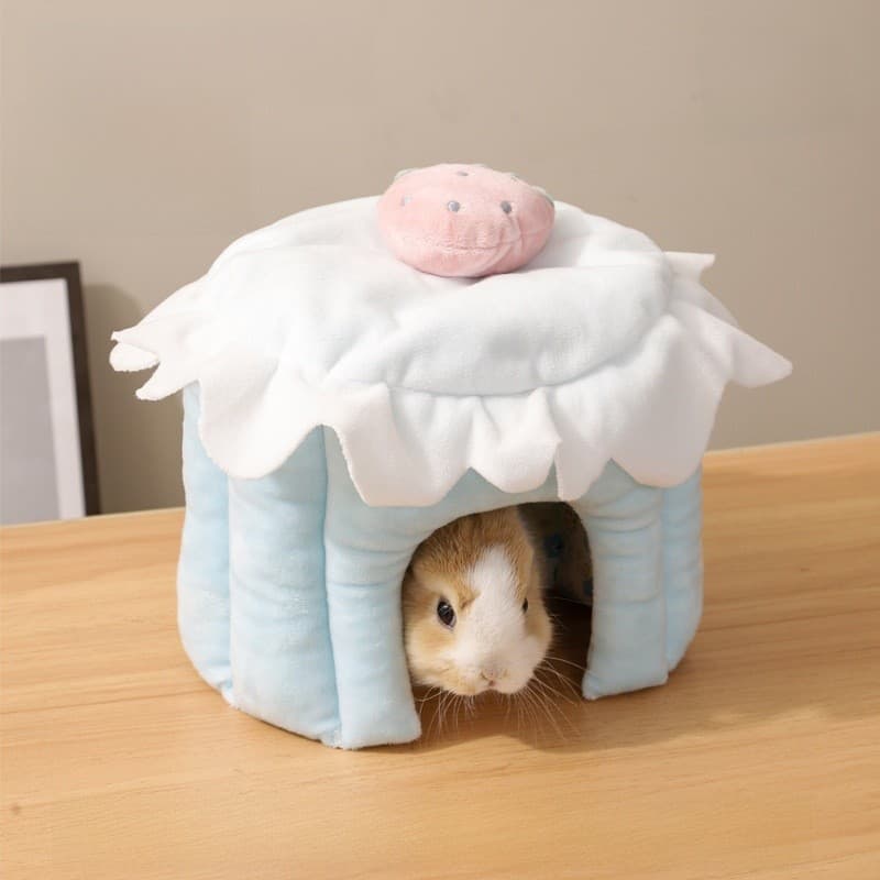 Casinha para Porquinho da Índia Grande, Casinha de Pelúcia para Hamster, Toca Quentinha 🐹🍰