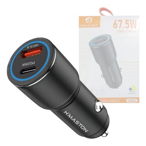 Carregador Veicular 67,5W Conexão USB / TIPO-C carregamento TURBO