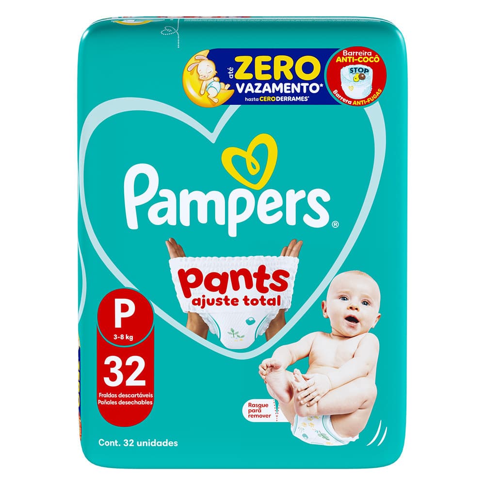 Fralda Descartável Pants Mega P 32 Unidades Pampers