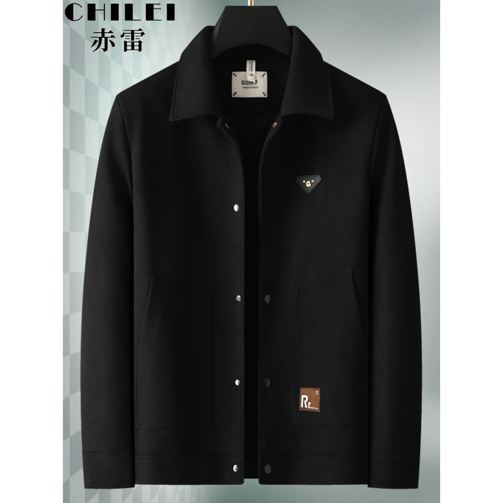 Primavera outono masculino lapela berinjela jaqueta Plus Size solto Casual na moda gordura Cardigan jaqueta jaqueta cara