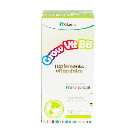 GROW VIT BB 20ML CIFARMA SUPLEMENTO ALIMENTAR VITAMINAS BEBE INFANTIL