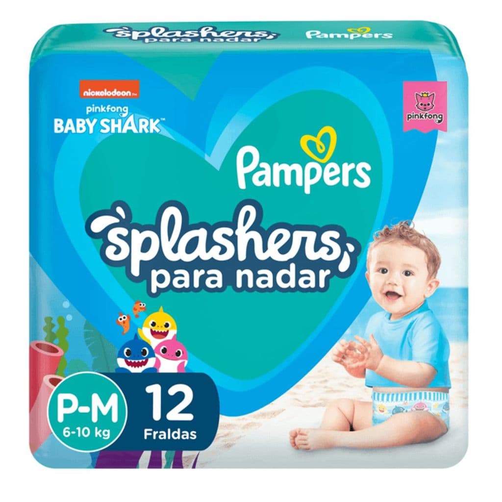 Fralda Para Piscina Pampers Splashers P/M - 12 Unidades