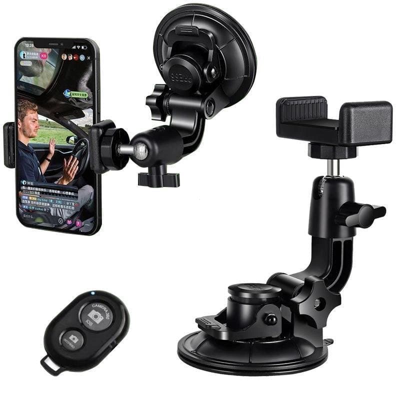 Suporte de Telefone para Carro com Ventosa a Vácuo 3 em 1, Suporte Multifuncional para Smartphone, Suporte para Câmera, 