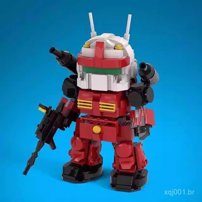 Blocos de montar MOC compatíveis com Lego SD Gundam Steel Cannon, terno móvel montado, canhão laser Gundam DIY